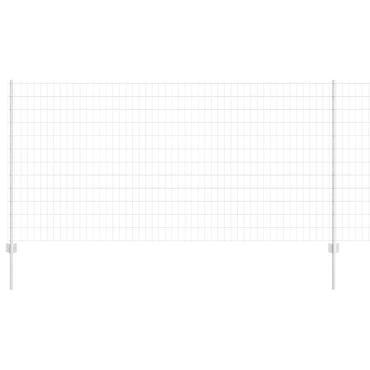 Vidaxl hek met paal zilver 1,2 x 10 m staal