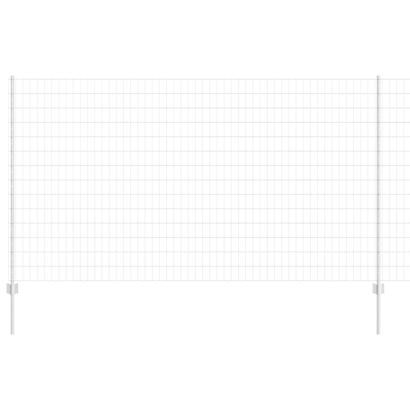 Load image into Gallery viewer, Vidaxl hek met paal zilver 1,4 x 10 m staal
