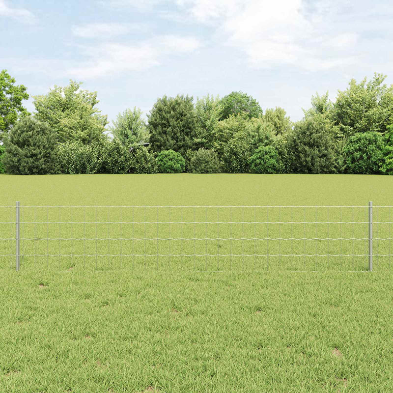Load image into Gallery viewer, Vidaxl hek met paal zilver 0,4 x 10 m staal

