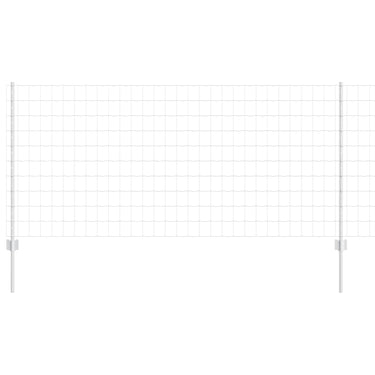 Vidaxl hek met paal zilver 1 x 10 m staal