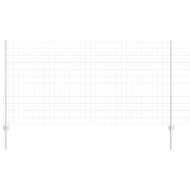 Vidaxl hek met paal zilver 1,2 x 10 m staal