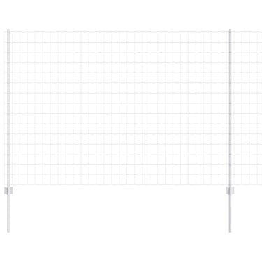 Vidaxl hek met paal zilver 1,6 x 10 m staal