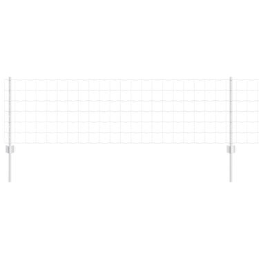 Vidaxl hek met paal zilver 0,6 x 10 m staal
