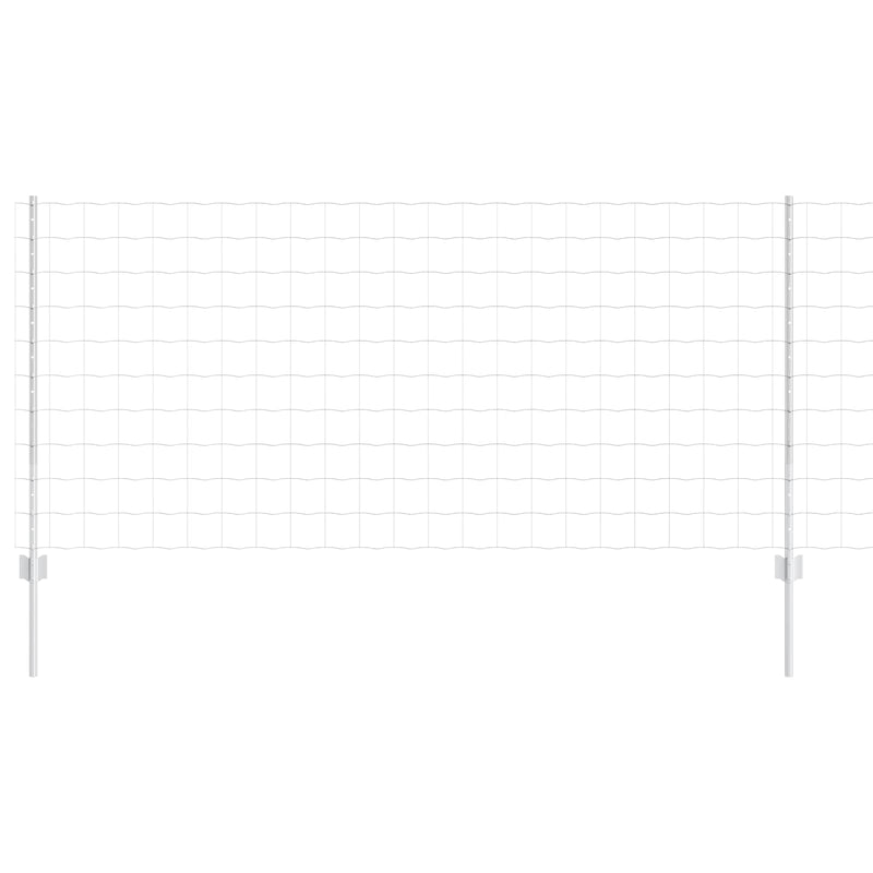 Load image into Gallery viewer, Vidaxl hek met paal zilver 1 x 10 m staal
