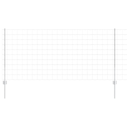 Vidaxl hek met paal zilver 1 x 10 m staal