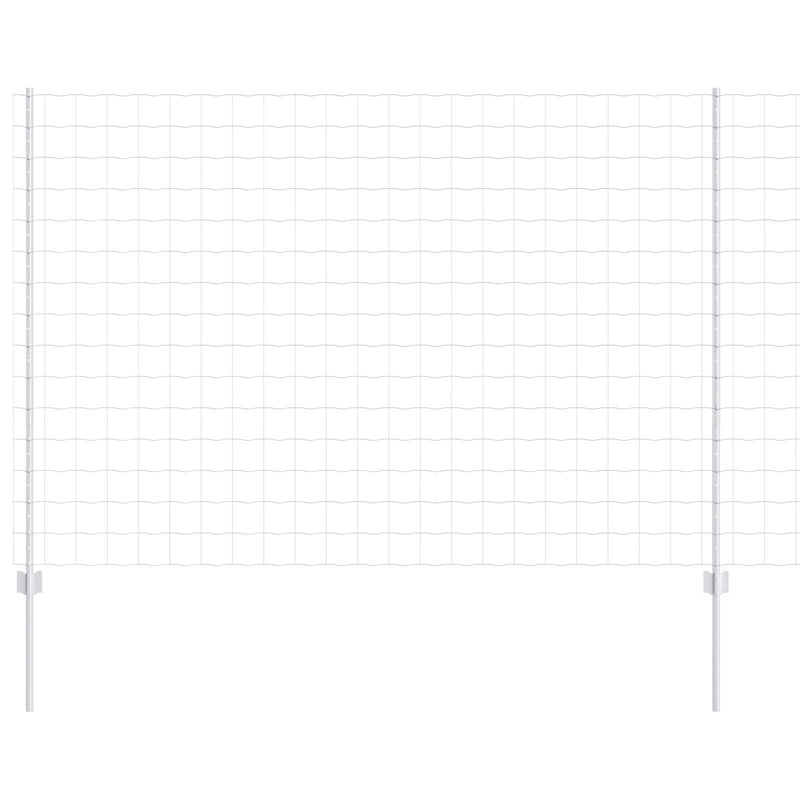 Load image into Gallery viewer, Vidaxl hek met paal zilver 1,5 x 10 m staal
