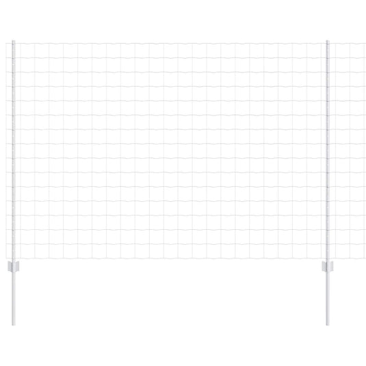Vidaxl hek met paal zilver 1,5 x 10 m staal