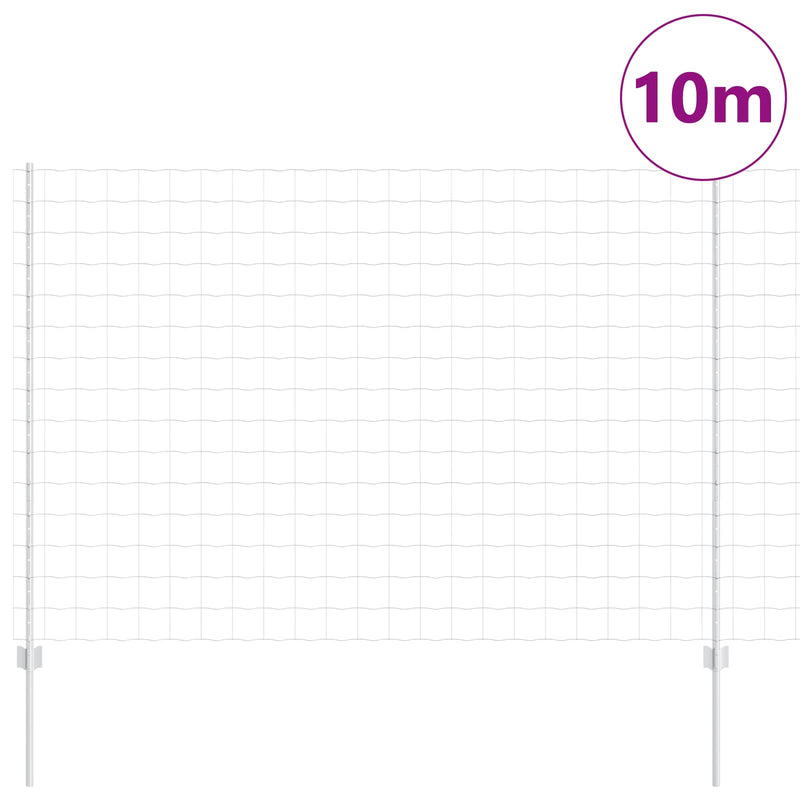 Load image into Gallery viewer, Vidaxl hek met paal zilver 1,5 x 10 m staal
