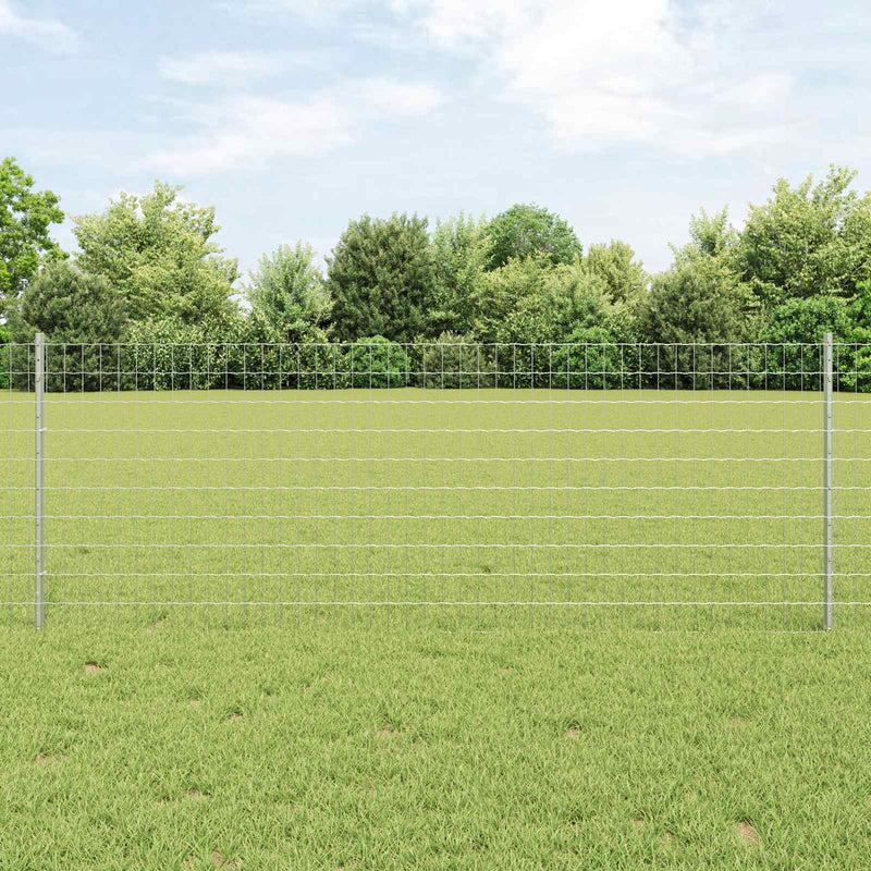 Load image into Gallery viewer, Vidaxl hek met paal zilver 0,8 x 25 m staal
