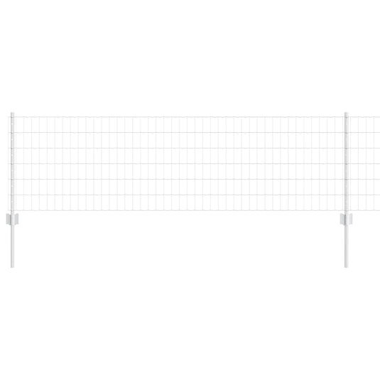 Vidaxl hek met paal zilver 0,6 x 25 m staal