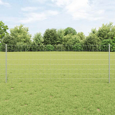 Vidaxl hek met paal zilver 0,8 x 25 m staal