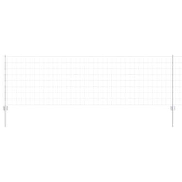 Vidaxl hek met paal zilver 0,8 x 25 m staal