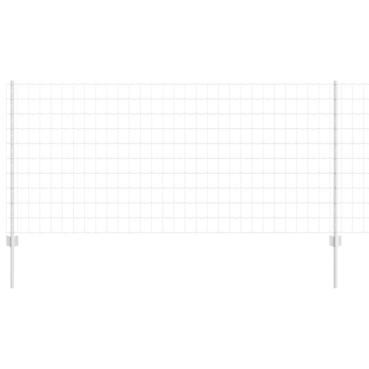 Vidaxl hek met paal zilver 1 x 25 m staal
