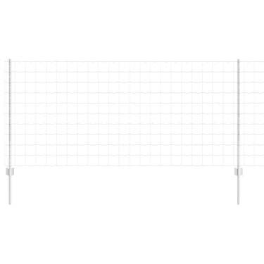 Vidaxl hek met paal zilver 1 x 25 m staal