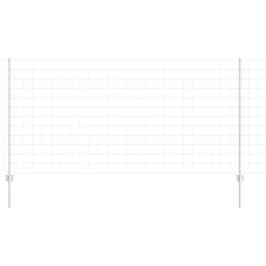 Vidaxl hek met paal zilver 1,2 x 25 m staal