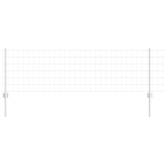 Vidaxl hek met paal zilver 0,6 x 50 m staal