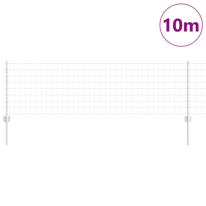 Load image into Gallery viewer, Vidaxl hek met paal zilver 0,6 x 10 m staal
