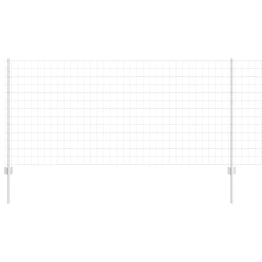 Vidaxl hek met paal zilver 1 x 10 m staal