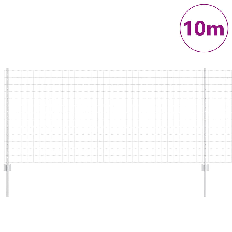 Load image into Gallery viewer, Vidaxl hek met paal zilver 1 x 10 m staal
