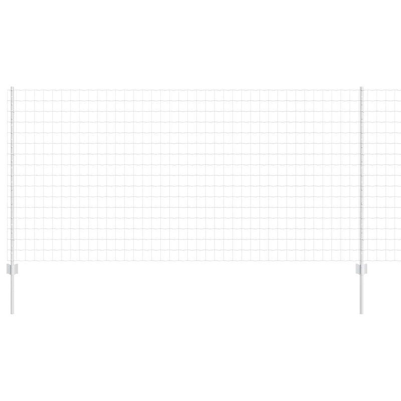 Load image into Gallery viewer, Vidaxl hek met paal zilver 1,2 x 10 m staal
