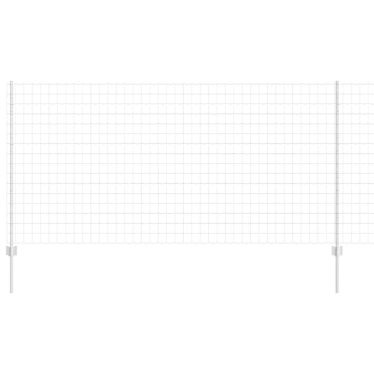 Vidaxl hek met paal zilver 1,2 x 10 m staal