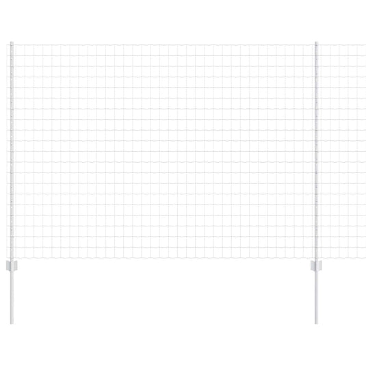 Vidaxl hek met paal zilver 1,6 x 10 m staal