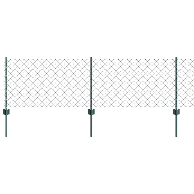 Load image into Gallery viewer, Vidaxl hek met paal groen 0,6 x 10 m staal en pvc
