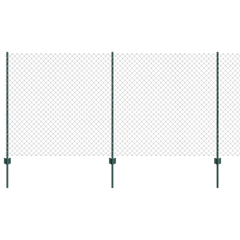 Load image into Gallery viewer, Vidaxl hek met paal groen 1,2 x 10 m staal en pvc
