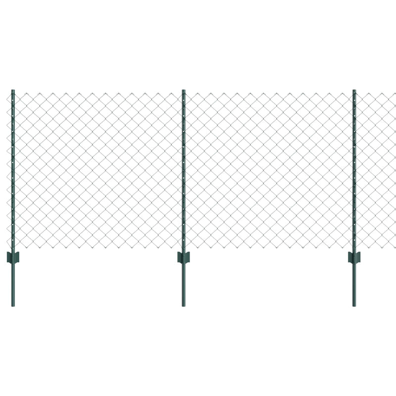 Load image into Gallery viewer, Vidaxl hek met paal groen 1 x 10 m staal en pvc
