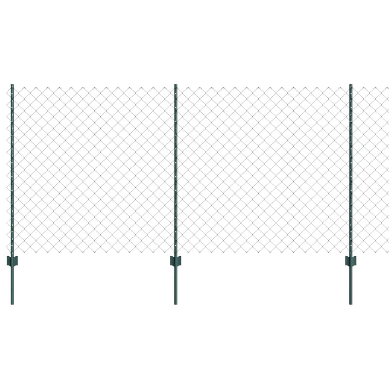 Load image into Gallery viewer, Vidaxl hek met paal groen 1,2 x 10 m staal en pvc
