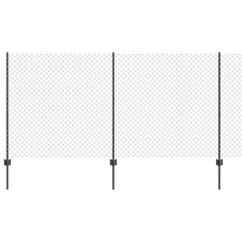 Load image into Gallery viewer, Vidaxl hek met paal grijs 1,2 x 10 m staal en pvc

