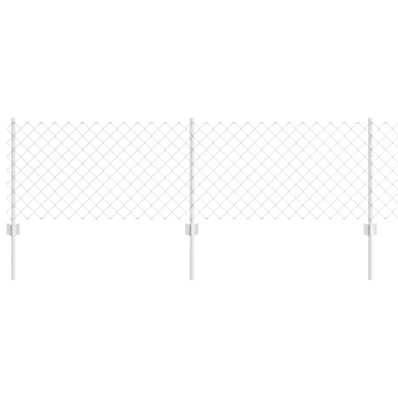 Load image into Gallery viewer, Vidaxl hek met paal zilver 0,6 x 10 m staal
