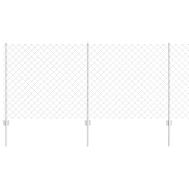 Vidaxl hek met paal zilver 1 x 10 m staal