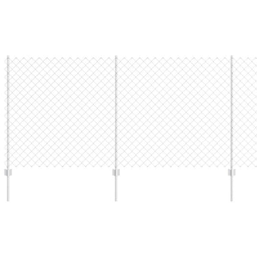 Vidaxl hek met paal zilver 1,2 x 10 m staal
