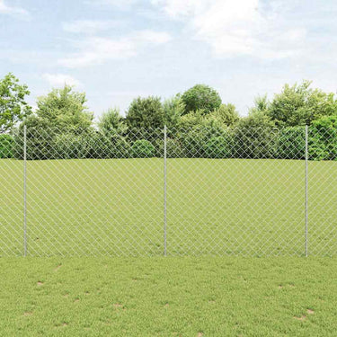 Vidaxl hek met paal zilver 1,4 x 10 m staal