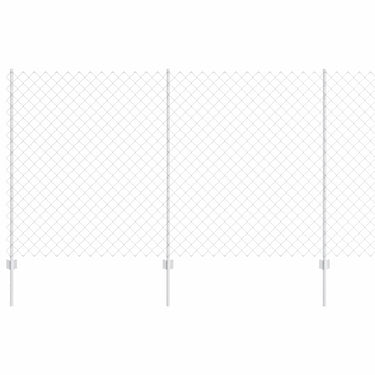 Vidaxl hek met paal zilver 1,4 x 10 m staal