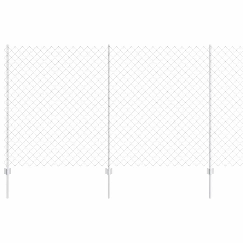 Load image into Gallery viewer, Vidaxl hek met paal zilver 1,4 x 10 m staal
