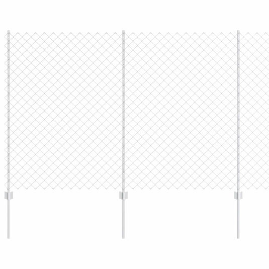 Vidaxl hek met paal zilver 1,6 x 10 m staal