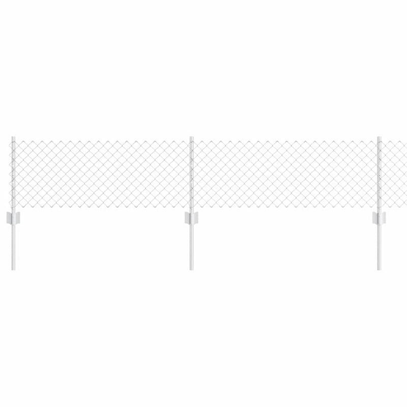 Load image into Gallery viewer, Vidaxl hek met paal zilver 0,4 x 25 m staal
