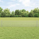 Vidaxl hek met paal zilver 0,4 x 10 m staal