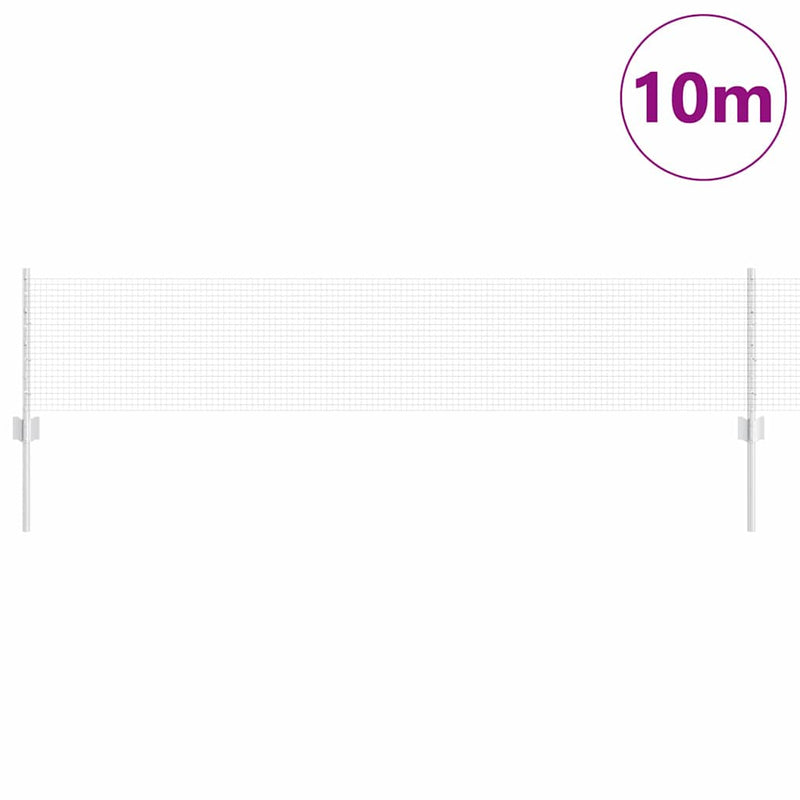 Load image into Gallery viewer, Vidaxl hek met paal zilver 0,4 x 10 m staal
