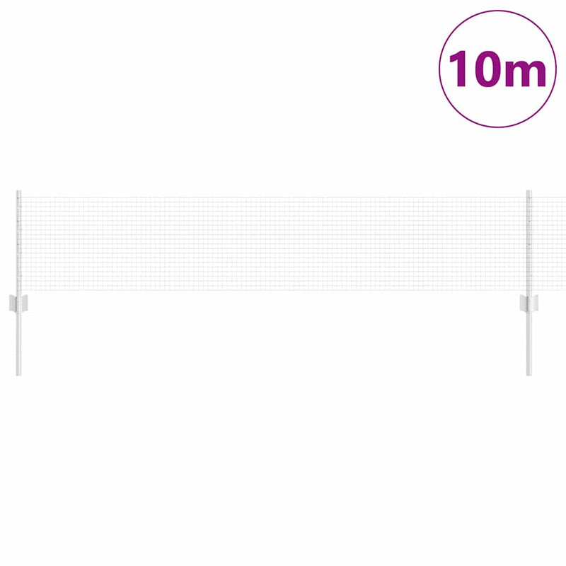 Load image into Gallery viewer, Vidaxl hek met paal zilver 0,4 x 10 m staal
