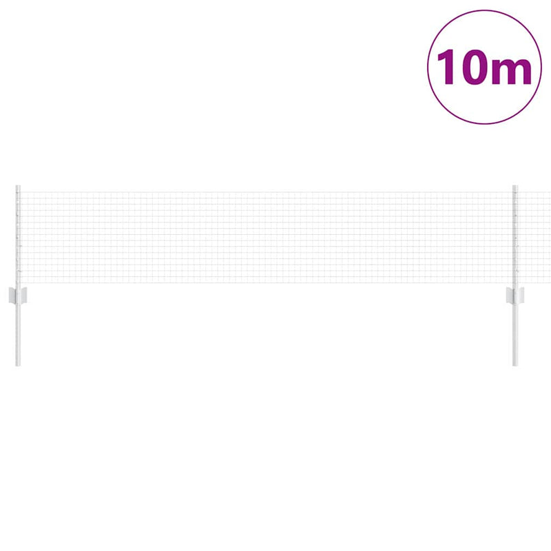 Load image into Gallery viewer, Vidaxl hek met paal zilver 0,4 x 10 m staal

