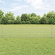 Vidaxl hek met paal zilver 0,5 x 10 m staal