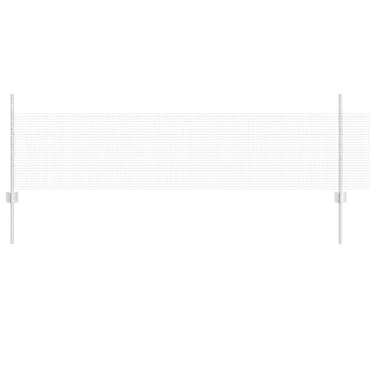 Vidaxl hek met paal zilver 0,5 x 10 m staal