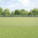 Vidaxl hek met paal zilver 0,8 x 10 m staal