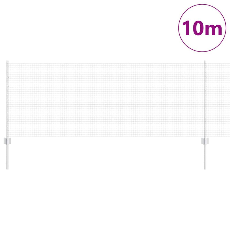 Load image into Gallery viewer, Vidaxl hek met paal zilver 0,8 x 10 m staal
