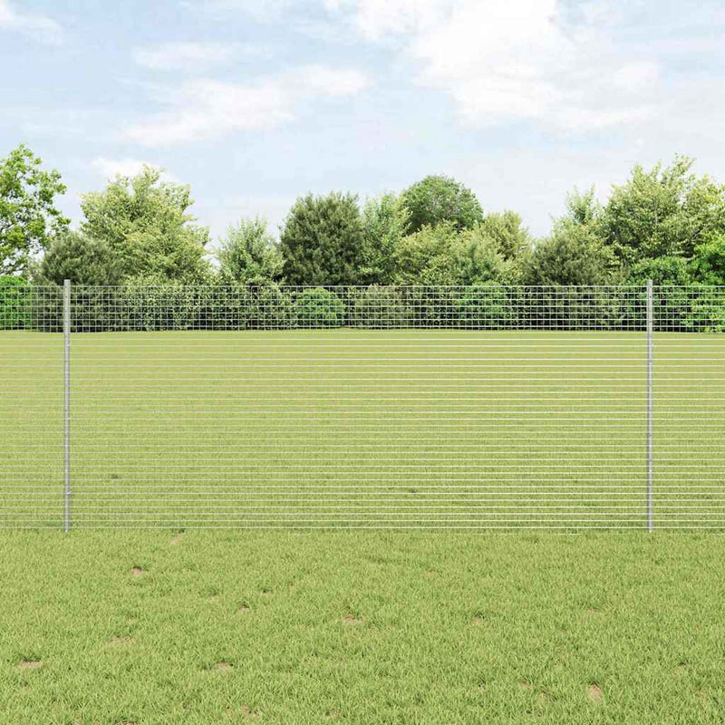Load image into Gallery viewer, Vidaxl hek met paal zilver 1 x 10 m staal
