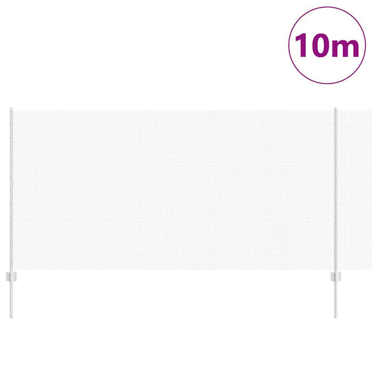 Vidaxl hek met paal zilver 1,2 x 10 m staal