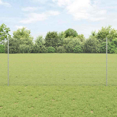 Vidaxl hek met paal zilver 1,2 x 10 m staal